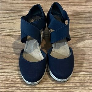 St. John's Bay Blue Espadrille Slip-On Shoes